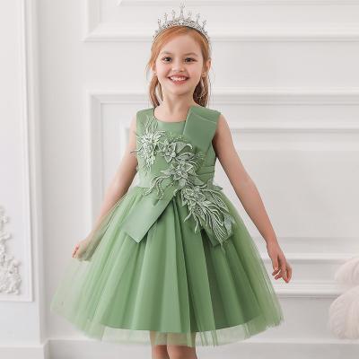 China New Washable Mesh Applique Princess Pengpeng Dress for Children's Walk Exhibition Performance Dress for sale