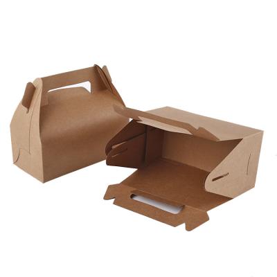 China Custom Food Wholesale Brown Paper Cake Packaging Box Pastries Gift Box for sale