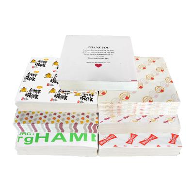 China Custom Logo Disposable Custom Logo Hamburger Disposable Parchment Paper for sale