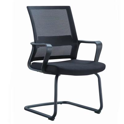 China Other Flash Furniture Black Mesh Sled Base Side Reception Chair For Office Furniture for sale