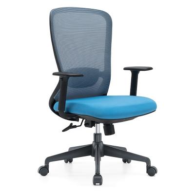 China Blue (Waist) Lumbar Support Fabric Adjustable Back Tops And Mesh Office Chair for sale