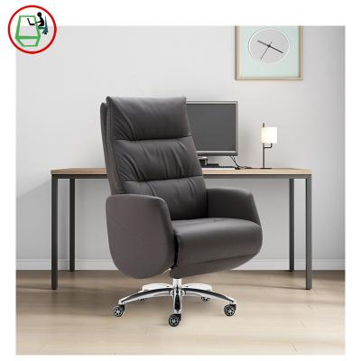 China (Waist)Adjustable Tan Leather Cover 160 Degree Stand Office Chairs Big And Big Wheel Executive Chair for sale