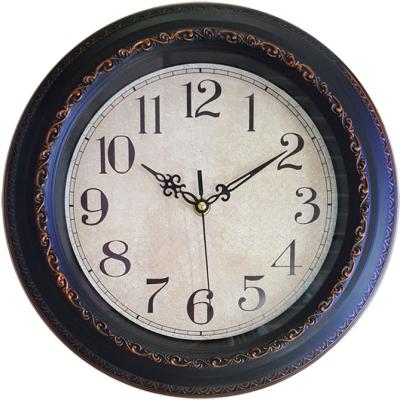 China Yiwu antique factory style gift custom cheap advertising clock around European and American style retro wall clocks for sale