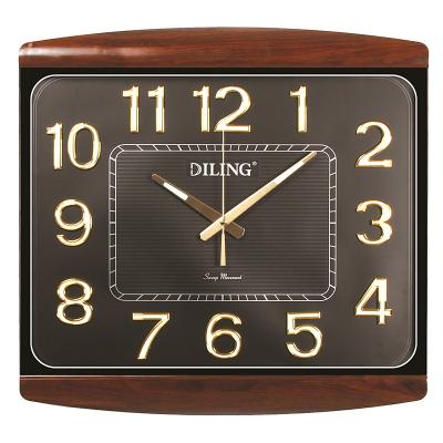 China LUMINOVA DILING Factory Wholesale New Large Modern Square Quartz Clock Luminous Plastic Silent Decorative Digital 3d Wall Clocks Large for sale