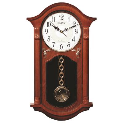 China Antique American Style Wall Clock Brand DILING Face Digital Grandfather Clocks No Sound Rectangle Pendulum Antique Wall Clock for sale