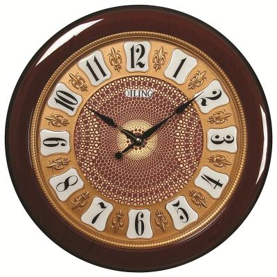 China DILING style antique high-quality manufacturers directly sell European-style creative retro home decoration around 3d digital art wall clocks for sale