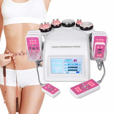 China RF + lipo laser + Vacuum + ultrasonic cavitation 6 in 1 Body Slimming Machine 40K Body Massage Shaping for sale