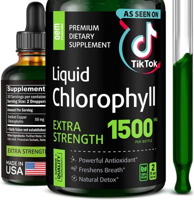 China Chlorophyll drops extra strength natural detox healthy hair fresh breath for sale