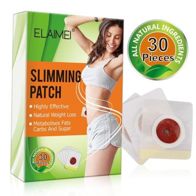 China ELAIMEI 30Pcs Navel Sticker Slimming Products Fat Burning Cellulite Fat Burner Weight Loss Paste Belly Waist Slim Patch for sale