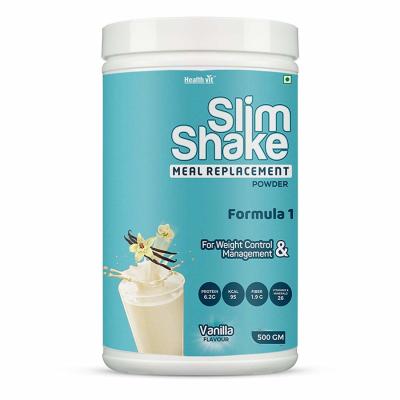 China Healthvit Slim Shake Meal Replacement Powder – 500gm (Vanilla Flavour) for sale