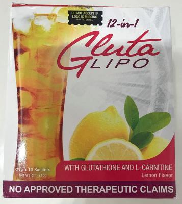 China Gluta Spa Lipo 12-in-1 Whitening & Slimming Juice - 21g x 10 Sachets for sale