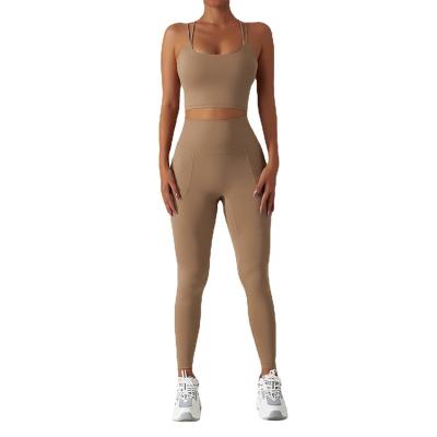 China Breathable Breathable Regenerative Summer Yoga Set Training And Sports Women's High Waist And Hip Lifting Running for sale