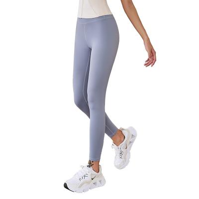 China High Waisted Tight Hip Yoga Gaiters Pants Women Lift High Waisted Gym Sports Wear Gaiters Breathable Seamless Pants Women for sale