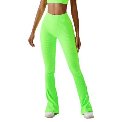 China Women's Pilates Yoga Leggings High Waist Lady Yoga Clothing Quick Dry Breathable Women Long Pants Flared Pants Legging for sale