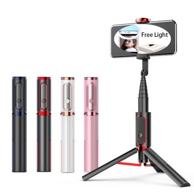 China Universal Mobile Rechargeable Replacement Mini Long Tripod Bluetoths Operation Adjustable Selfie Stand For Live Broadcast Selfie for sale