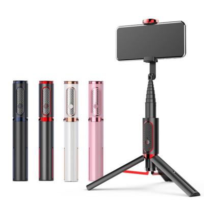 China Universal Mobile Tripod Stand Holder BT Selfie Wireless Shutter Stick Longer Portable Flexible Adjustable Selfie Stick for sale