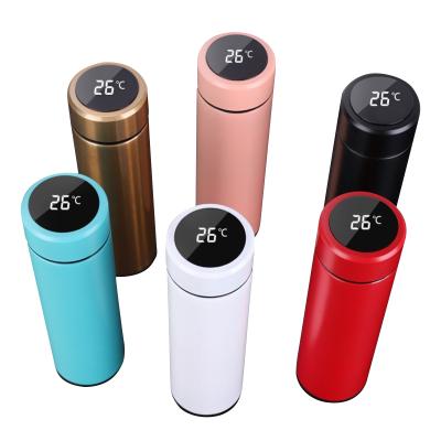 China Viable Custom Logo 500ml Double Wall Smart Water Bottle Temperature Led Display Vacuum Smart Flask Stainless Steel Smart Water Bottle for sale