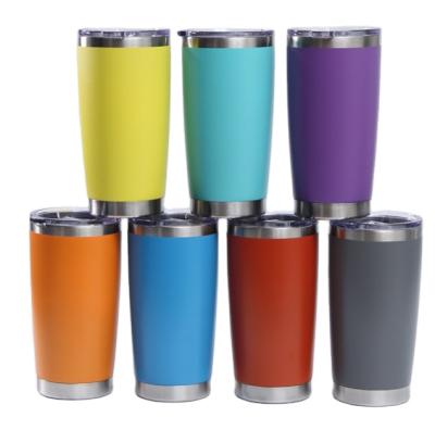 China Low MOQ BPA Free Double Wall Stainless Steel Cup Disposable Water Tumblers Cups With Lids Food Grade for sale