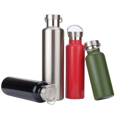 China Double Wall Custom Standard Vacuum Insulated Water Bottle Eco-Friendly Wall Logo Drink Bottle Mouth Sports Bottle Stainless Steel for sale