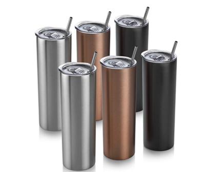 China New Stainless Steel 12/15/20/30oz Disposable Sublimation Tumbler Double Walled Vacuum Insulated Sublimation Blanks Straight Lean Tumbler for sale