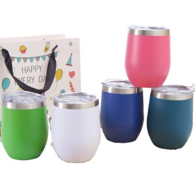 China Wholesale 12oz Disposable Quick Tumbler Glass Cups Double Wall Shipping Stainless Steel Wine Cup Insulated Tumbler Cups for sale