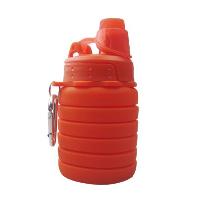 China Best Sustainable Selling Outdoor Products 550ml Silicone Sports Collapsible Water Bottle for sale