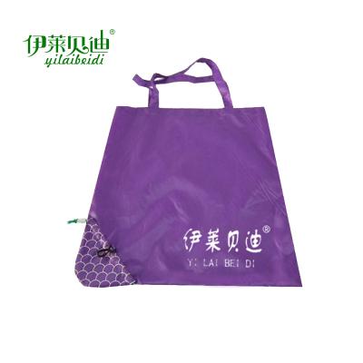 China Folding Drawstring Pouch Reusable Folding Shopping Bags for sale