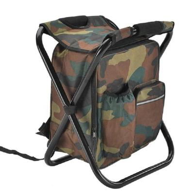 China OEM Waterproof Outdoor Portable Folding Camping Stool Backpack Cooler Insulated Picnic Bag Fishing Chair Bag Hiking Seat Table Bag for sale