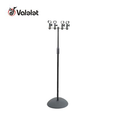 China Steel 4 Channels Audio Microphone Stand Floor Speaker Stand Use For Live Broadcast for sale