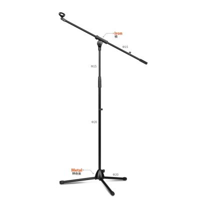 China Professional karaoke microphone wholesaler professional tripod boom adjustable studio MIC stand for recording zinc alloy microphone bracketMS-806 for sale