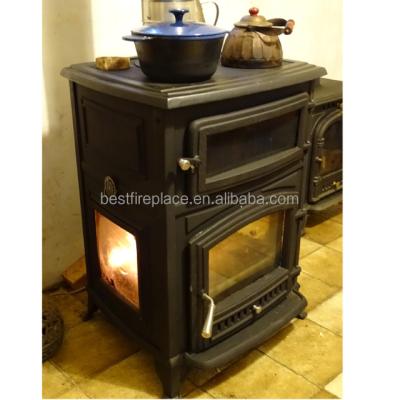 China Contemporary Hot Sale Cast Iron Wood Burning Stove With Oven Wood Stove for sale