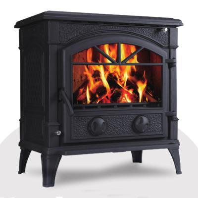 China Best Selling Modern Built-in Cast Iron Wood Stove Burning Chimney For House Heating for sale