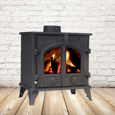 China Traditional Classic Cast Iron Wood Burning 6 Kw Real Fire Room Heater for sale