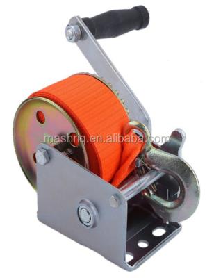 China BOAT 800lbs Polyester Strap Hand Winch Crank Gear Winch for sale