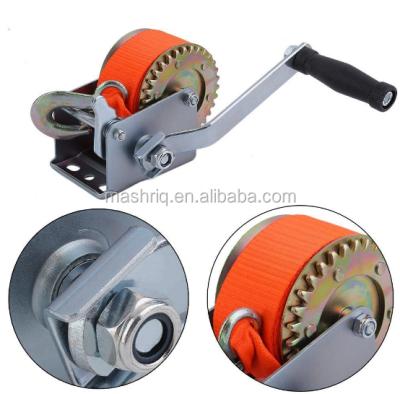 China BOAT NEWS 800 Pound Hand Winch Crank Strap Gear Winch for sale