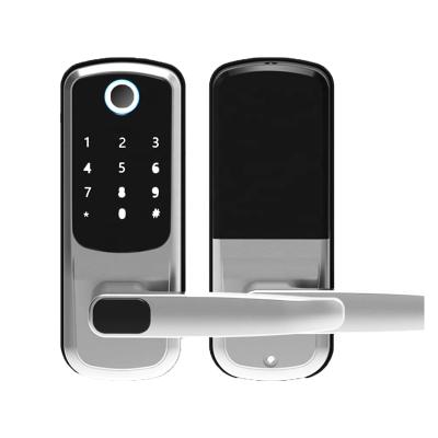 China Fingerprint Wifi APP Login Tuya Zigbee Digital Wood Smart Biometric Door Lock CR-SL02 for sale