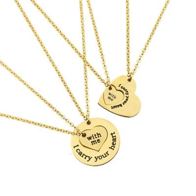 China Daily Wear Necklace Personality 18k Gold Plated Stainless Steel Jewelry Necklace Couples Tasty Detachable Necklace for sale