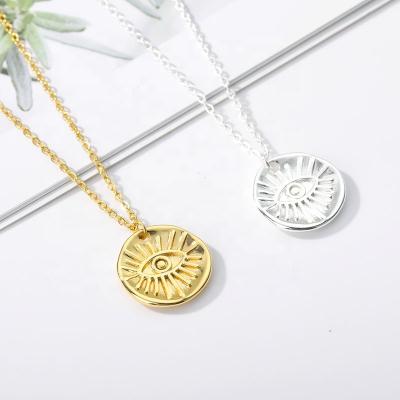 China 18k Gold Plated Necklace Daily Wear Necklace Stainless Steel Unisex Pendant for sale