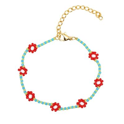 China CLASSIC miyuki flower beaded bracelet and bangles spring new summer season design jewelry for sale