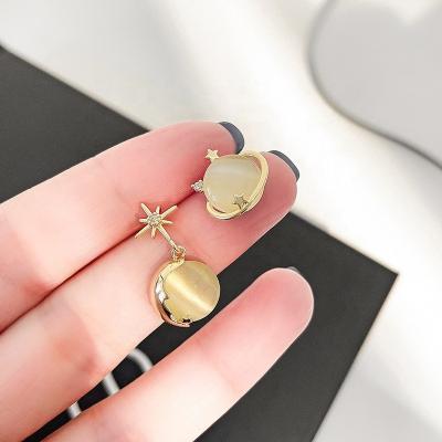 China Trend star dangle earrings 2021 new trend opal earring planet universe earrings china hot sale for sale