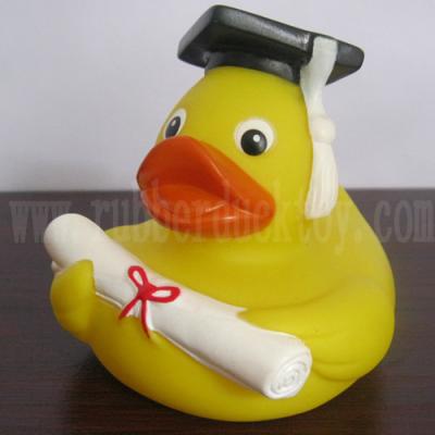 China Wholesale Graduate Bath Toy Rubber Duck, Plastic Graduate Bath Duck, Baby Graduation Rubber Duck Bath Toy for sale