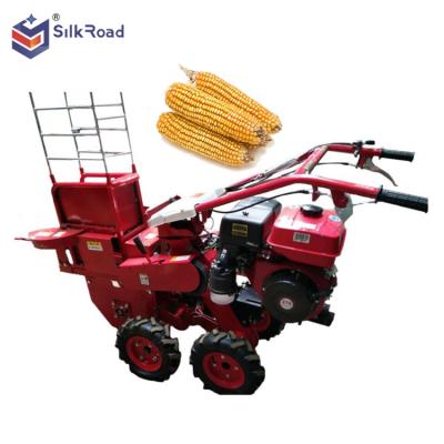 China High Efficiency 9hp Gasoline Engine Corn Picking Machine And Stalk Crushing Machine for sale