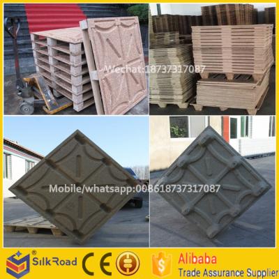 China Compressed Wooden Pallet Making European Standard Wooden Sawdust And Hot Press Wood Shaving Machine Into Wooden Pallet for sale