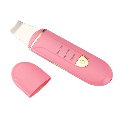 China Acne Facial Pore Blackhead Exfoliators Exfoliator Spatula Ultrasonic Skin Cleaning Scrubber for sale