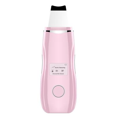 China Portable Ion Ultrasound Facial Exfoliators Care Spatula Face Cleanser Firming Massager Ultrasonic Skin Scrubber for sale