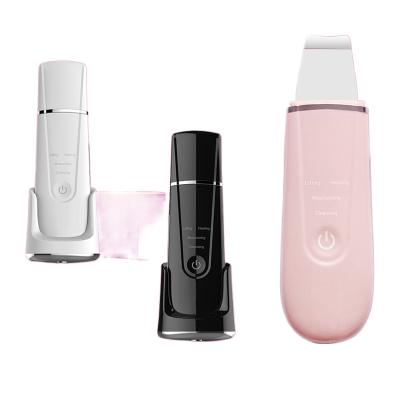 China Exfoliators Household Pore Exfoliating Ultrasonic Blackhead Spatula Face Cleansing Beauty Instrument Skin Scrubber for sale