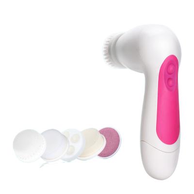 China DEEPLY CLEANING 5 in 1 Multifunctional Deep Wash Detergent Instrument Beauty Face Remover Rotating Facial Cleansing Brush for sale