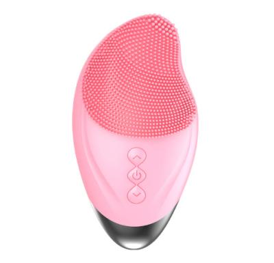 China New Silicone Detergent DEEP CLEANING Facial Pore Cleansing Vibration Household Face Ultrasonic Heating Cleansing Brush for sale