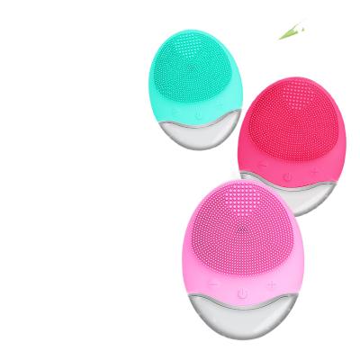 China Multifunctional Deep Cleansing Exfoliators Mini Electric Facial Cleansing Brush Pore Remover Face Silicone Silicone for sale