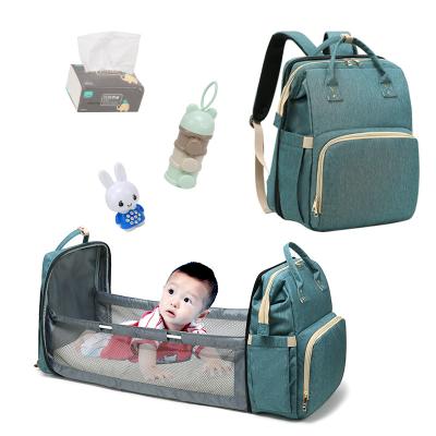 China Multi-Function Purpose for Baby Foldable Multi-Function Sleep Backpack New Mom Fashion Diaper New Diaper Bag Easy Carrying for sale